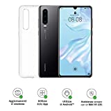 Huawei P30 (Black) Smartphone + Cover Trasparente, 6GB RAM, Memoria 128 GB, Display 6.1" FHD+, Processore Kirin 980, Tripla Fotocamera Posteriore 40+16+8MP, Fotocamera Anteriore da 32 MP [Italia]