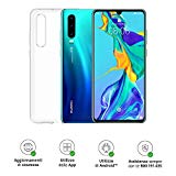 Huawei P30 (Aurora) Smartphone + Cover Trasparente, 6GB RAM, Memoria 128 GB, Display 6.1" FHD+, Processore Kirin 980, Tripla Fotocamera Posteriore 40+16+8MP, Fotocamera Anteriore da 32 MP[Italia]